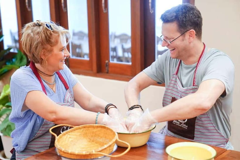Bangkok: White Lotus Thai Cooking Class with Market Tour - Lucky draw, white lotus folding, and your certificate