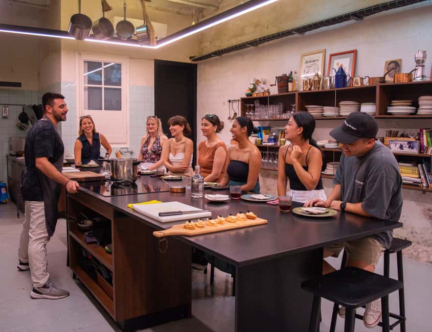 Barcelona: Paella & Tapas Cooking Class with Sangria - Inside the Open Kitchen: How the Class Actually Runs