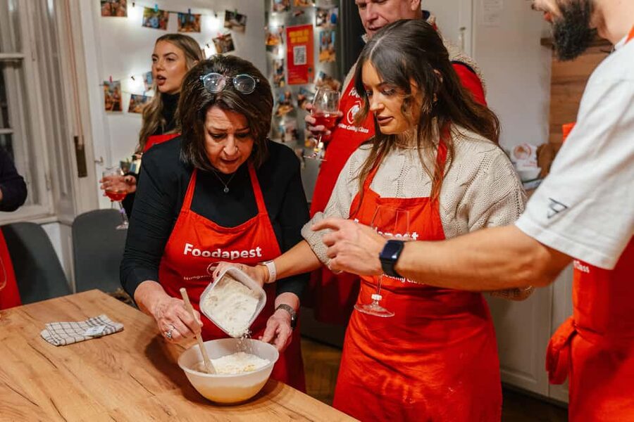 Budapest: Hungarian Cooking Class and Market Walk - From market basket to apartment kitchen: communal cooking that feels local