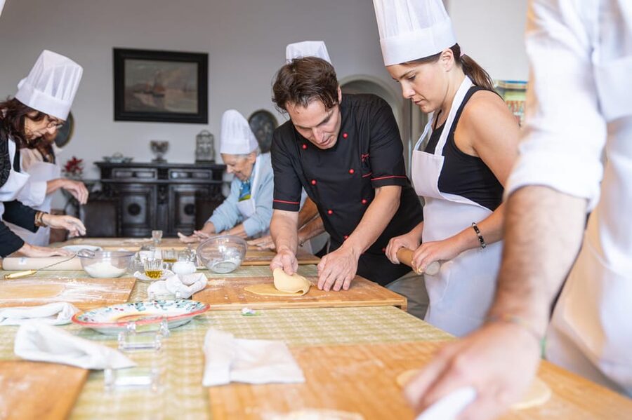 Catania: Cooking class set in a sea front historic villa - Fresh pasta hands-on class: making Cavateddi alla Norma