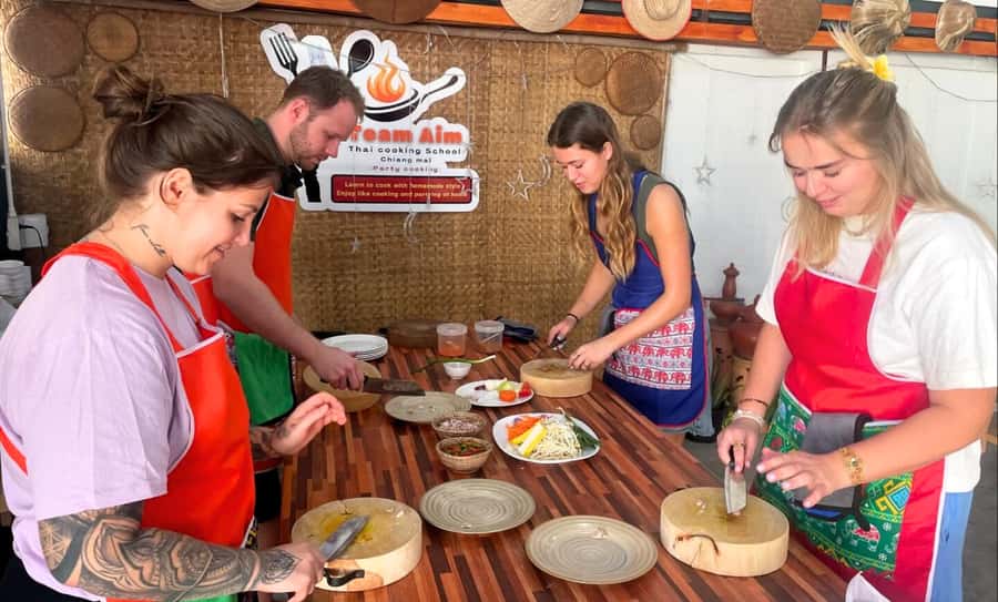 Chiang Mai: Ethical Elephant Sanctuary & Thai Cooking Class - Joy Elephant Sanctuary: Karen clothing, feeding, and behavior watching
