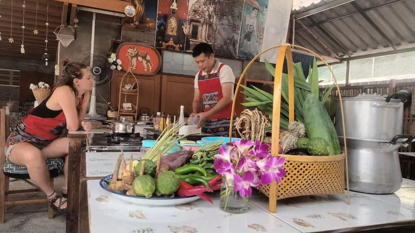 Chiang Mai: Thai Cooking Class with Market Tour - Inside a traditional Lanna home: your cooking setup