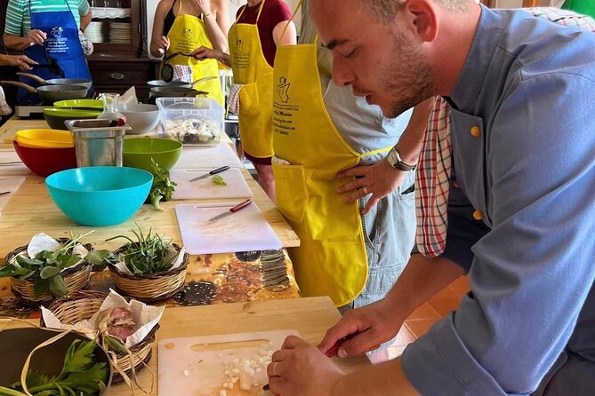 COOKING CLASS in Taormina at Chef Massimo HOUSE!! - Butcher Stop and Ingredient Planning (So Your Meal Makes Sense)