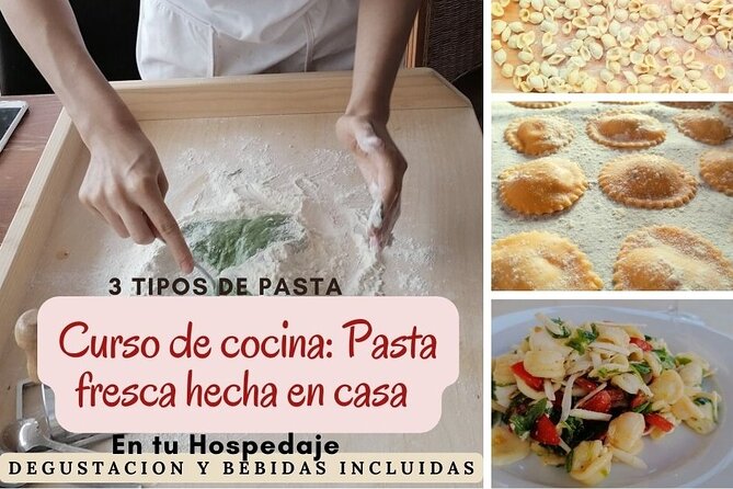 Cooking Class in your accommodation: Fresh handmade pasta - Price and value: $142.30 for 3 pastas, sauces, and a real meal