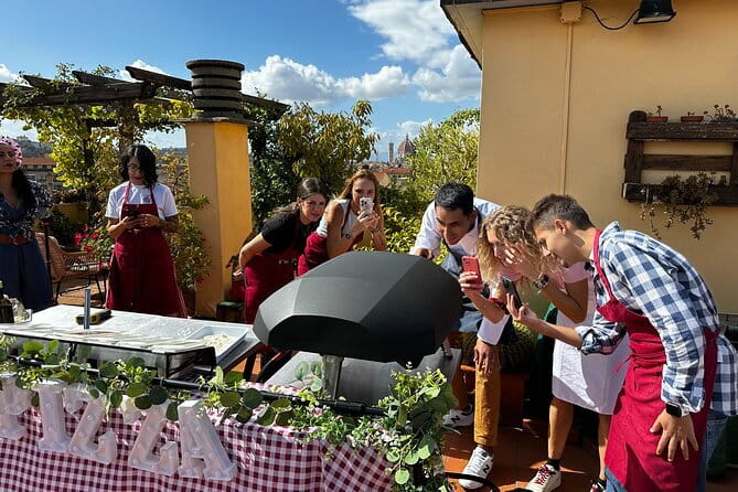 cooking class Pizza with a View of Florence Cathedral - The Rooftop Dinner Setup: Your Pizza Comes Out as Dinner