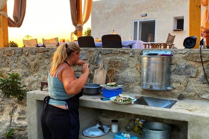 Cooking Class Sunset Dinner and Tour in Paros Farm - Drinks and Music: The Sunset Part That Makes This Worth It