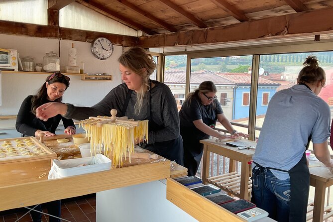 Cooking Class Verona,Cooking in a Crystal Kitchen - Eating your work: lunch in the downstairs kitchen