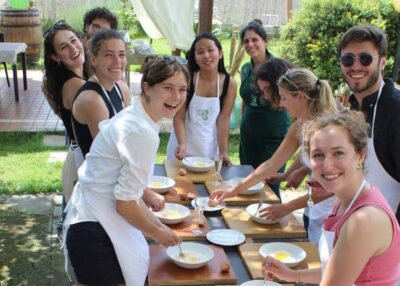 Cooking Class w/Italian Mamma from Pompei! - Tour the garden with Sabrina before the pasta work starts