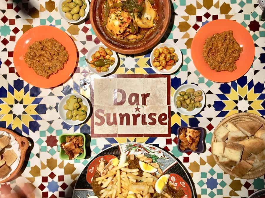 Fez: Souk Tour and Traditional Home Cooking Class - Starting at Dar Sunrise: mint tea, menu choices, and quick setup