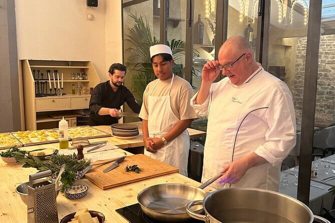 Florence: Pasta Cooking Class with Unlimited Wine - Making three pastas: ravioli, tortelli, and pappardelle