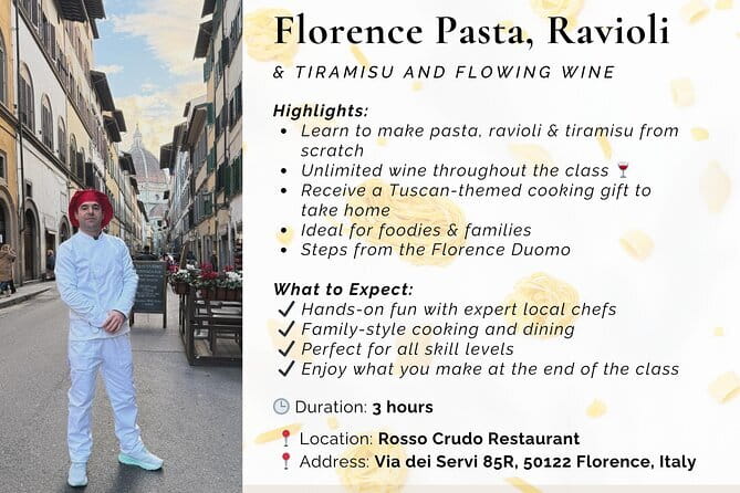 Florence: Tiramisu & Pasta Cooking Class with Unlimited Wine - Why This Florence Pasta and Tiramisu Class Works So Well