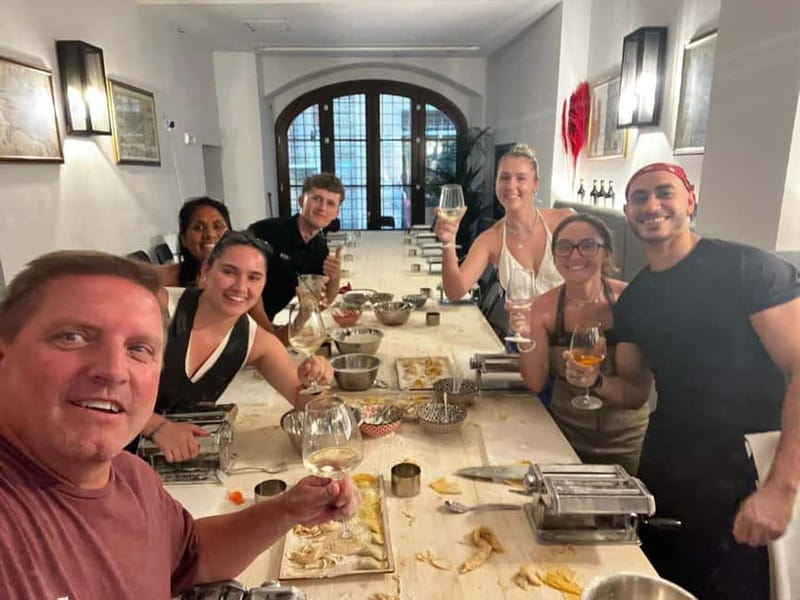 Florence: Tuscan cooking class with handmade pasta and wine - The Meal Part: Sauces, Wine, and Eating What You Made