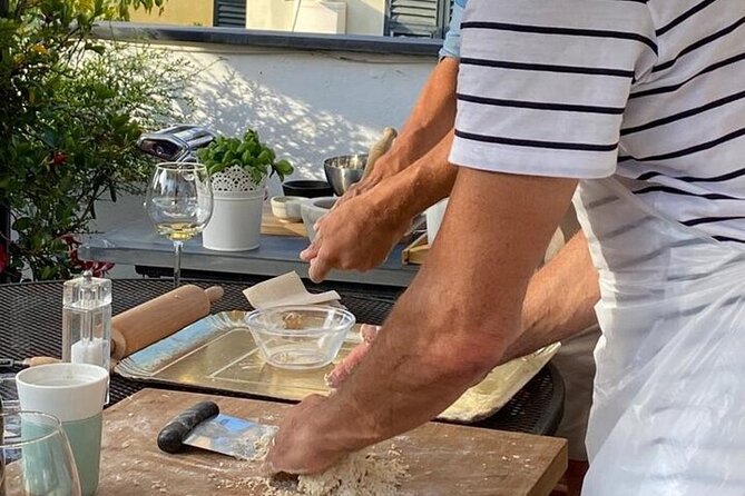 Genoa: Hands-On Home cooking Class Pasta Pesto and more with wine - Genoese pesto with mortar and pestle: why this matters