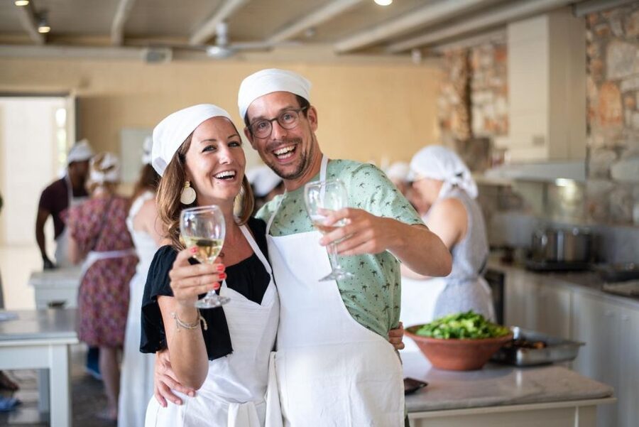 Greek Cooking Class with a Local Chef, Wine, & Meal in Drios - Take-home recipes: turn the experience into a real dinner at home
