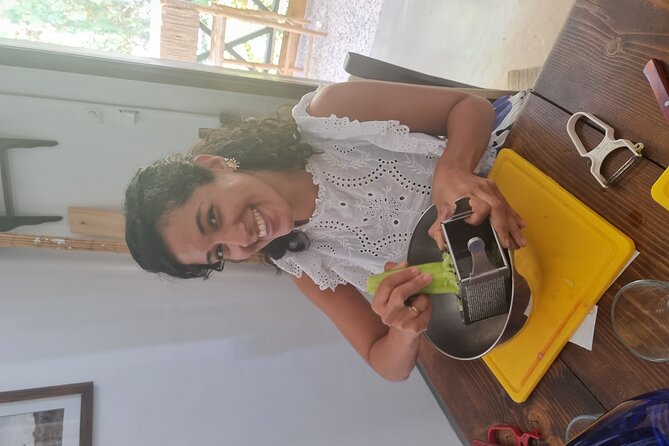 Greek Cuisine Cooking Class in Santorini with Recipes and Wine - Eating Your Work: Lunch (or Dinner), Wine, and Bottled Water