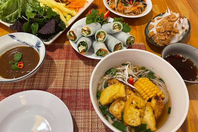 Hanoi Cooking Class Learning 5 Dishes including Banh Xeo - What you eat, and the coffee or Vietnamese rice liquor moment