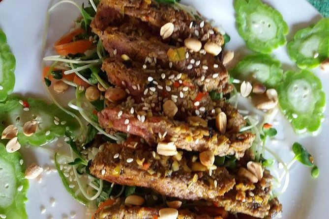 Ho Chi Minh City Full-Day Farm trip with Healthy Cooking Class - The cooking class: make prawn wraps, papaya salad, and banana spring rolls