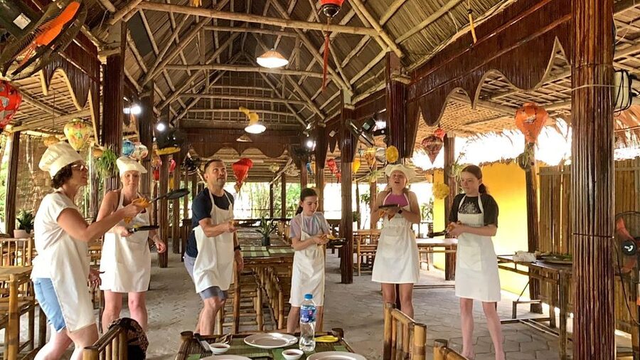 Hoi An: Authentic Cooking class in organic Herb Village - Traditional utensils and the “small-group” feel that keeps you learning