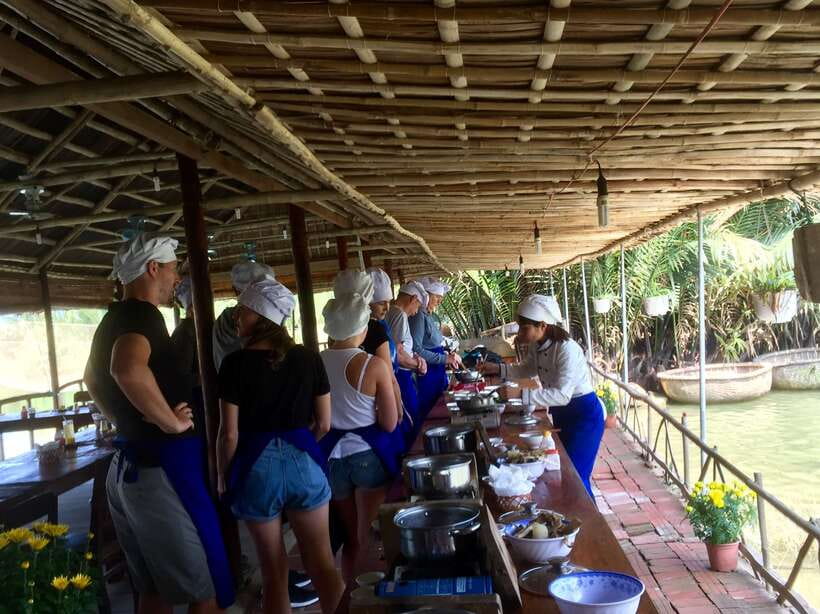 Hoian/Danang: Eco Cooking Class, Cruise Trip, Basket Boat - Bottled drinks, souvenirs, and how the day wraps up