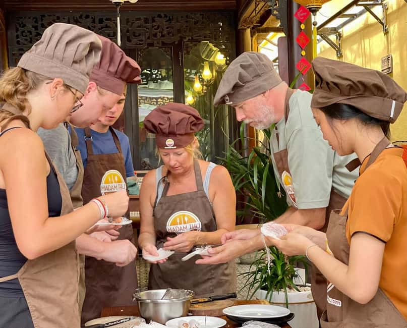 Hue City: Cyclo, Market Tour & Cooking Class at Madam Thu - Hands-on kitchen time: three Hue dishes you actually learn to make