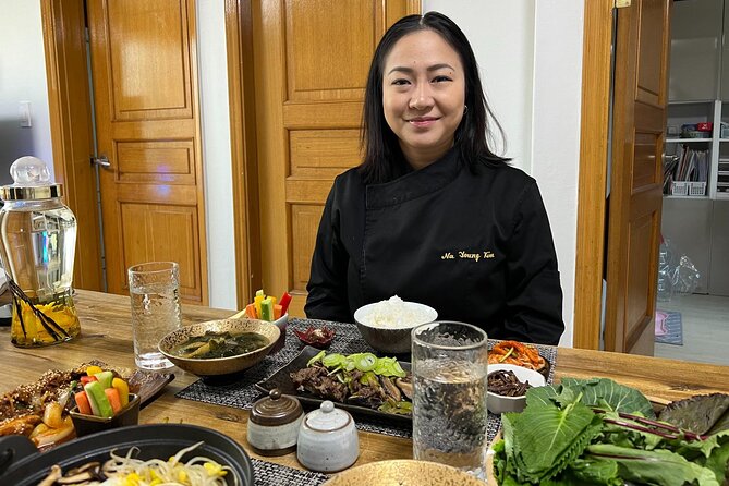 Korean Cooking Class in Seoul with a Professional Chef - The meal you make: soup, kimchi, and soju at the table
