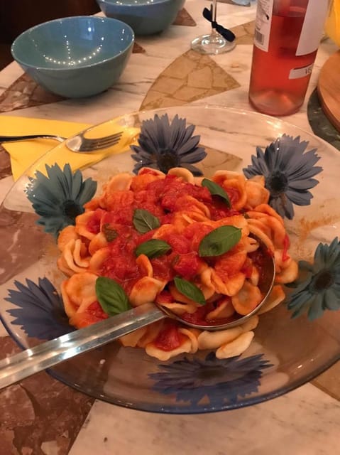 Lecce Home Cooking Class: Craft Orecchiette & Savor Wine - Wine tasting as part of the meal: red, rosè, and white with courses