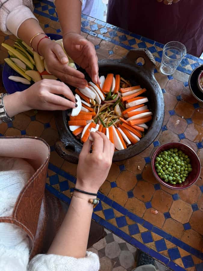 Marrakech: Moroccan Cooking Class with a Local Family - The Menu: Starter, Tagine or Couscous, and Moroccan Dessert