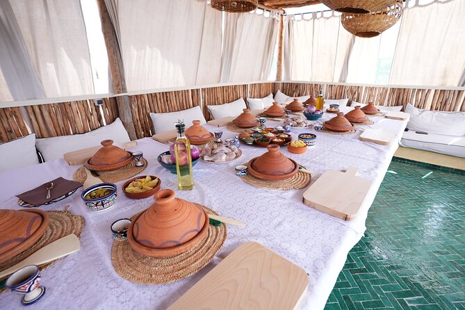 Marrakech Nelia Cooking Class - Eating what you cooked: courtyard meal, tea, fruit, and calm vibes