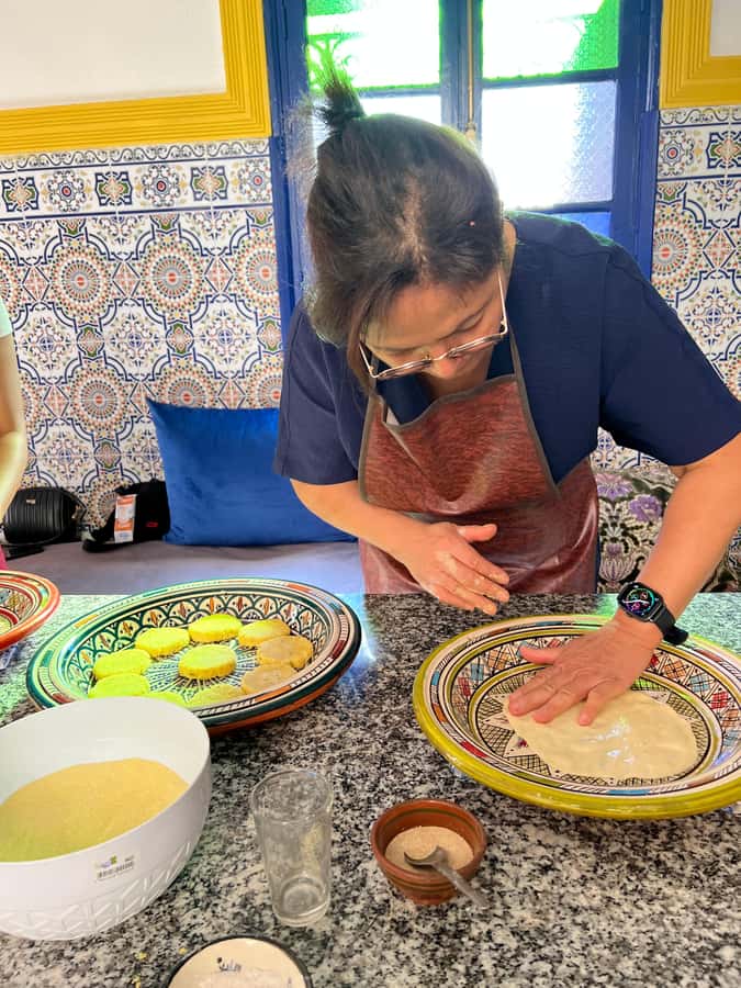 Marrakech: Traditional Moroccan Crepes & Bread Cooking Class - Harcha: a crumbly griddle experience