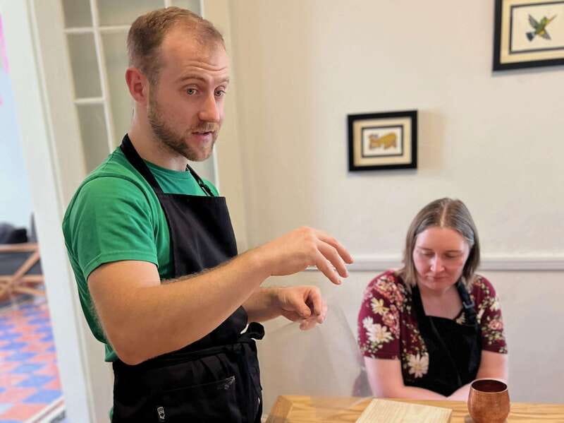 Muchos moles: Multi-variety mole cooking class and feast - The feast part: setting the table and eating what you made