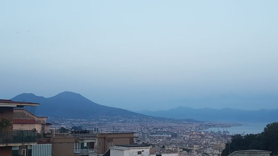 Naples: Fresh Pasta Cooking Class and Dinner with a Local - The view is part of the product: Naples at sunset, from a home terrace