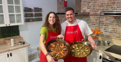 Paella and Burnt Basque Cheesecake - Chef Mikel’s kitchen flow: clean, organized, and built for learning