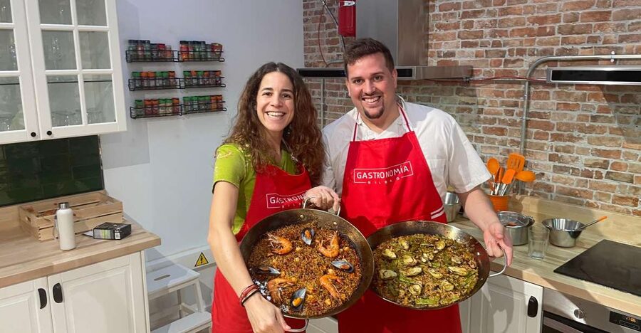Paella and Burnt Basque Cheesecake - Chef Mikel’s kitchen flow: clean, organized, and built for learning