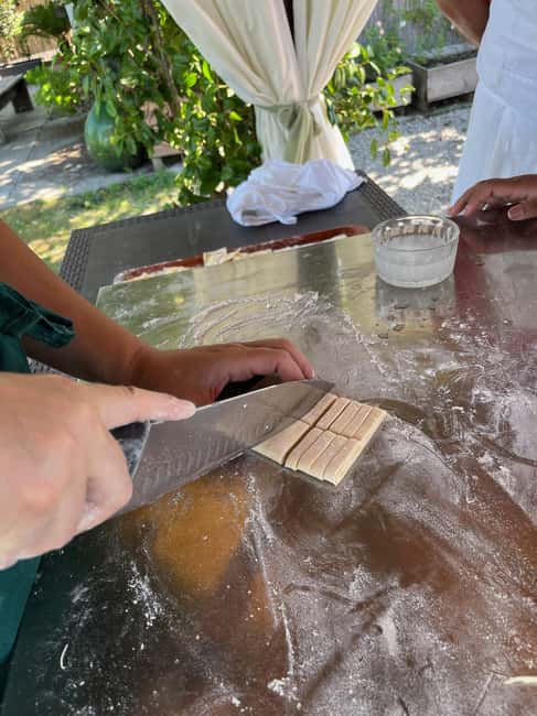 Pasta Cooking Class in a Garden near Pompeii - Wine, Water, and the Family-Style Meal Moment