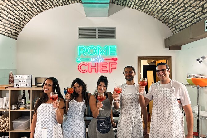 Pasta Cooking Class Near the Colosseum with 3 Spritz Cocktails - Small-group size: how the help actually feels