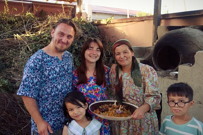 Private Samarkand Cooking Class with Market Tour & Transfers - Meeting Barchinoy: Prepping at the Dining Table Before the Outdoor Cooking