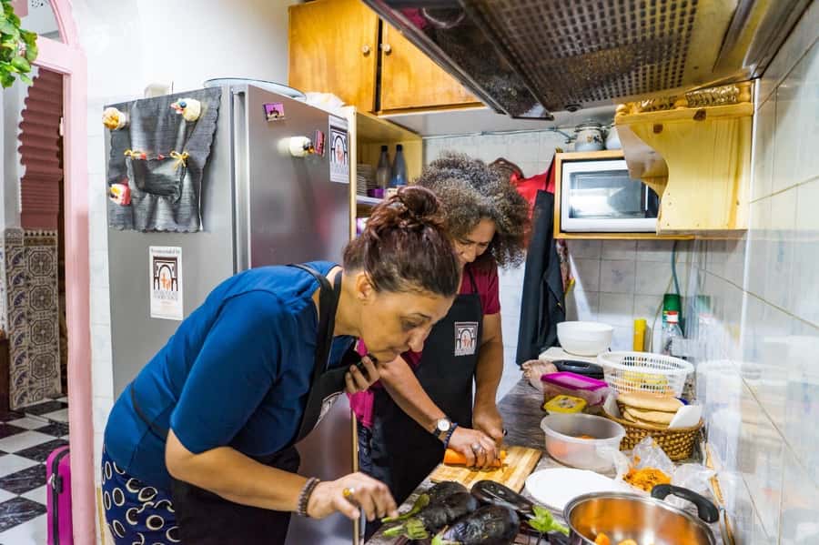 Rabat: Cooking Class in a Family Home - Eating what you made: Moroccan hospitality at the table