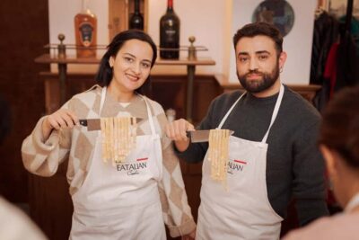 Ravioli Cooking Class in Rome - Piazza Navona - The hands-on part: rolling dough and shaping ravioli