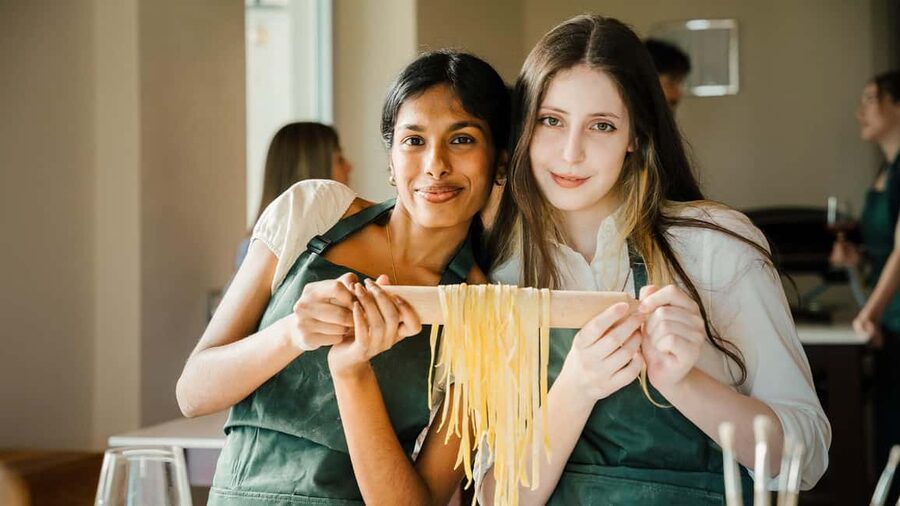 Rome: Pasta and Tiramisu Cooking Class with Prosecco - A Roman kitchen vibe: prosecco, aprons, and friendly guidance