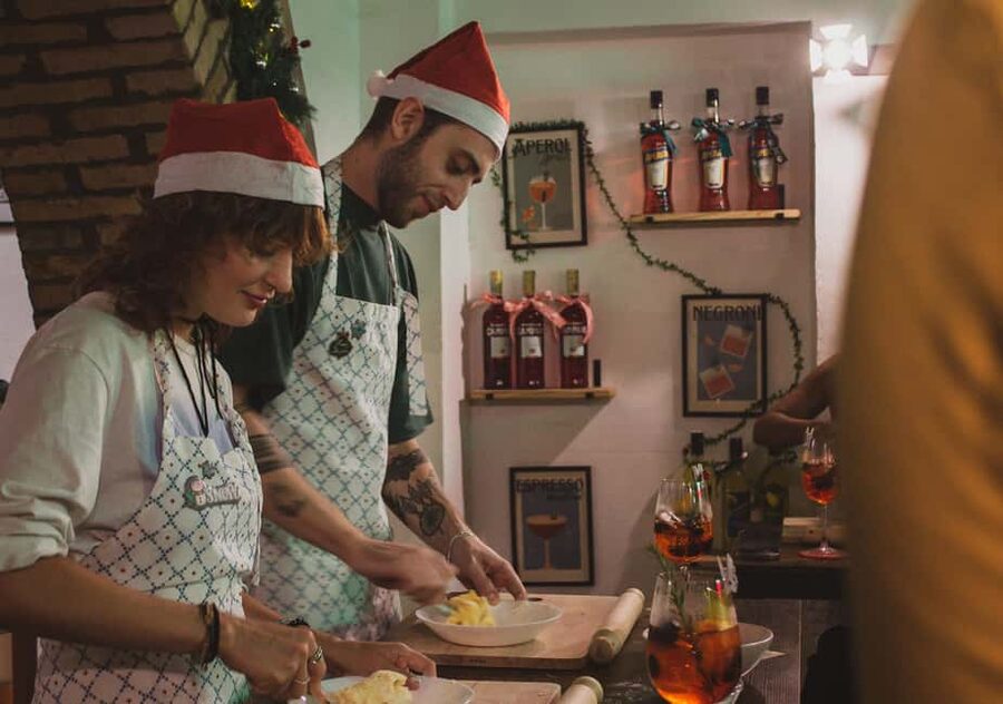 Rome: Pasta Cooking Class with Spritz Cocktails - From Scratch Fettuccine to Carbonara and Cacio e Pepe