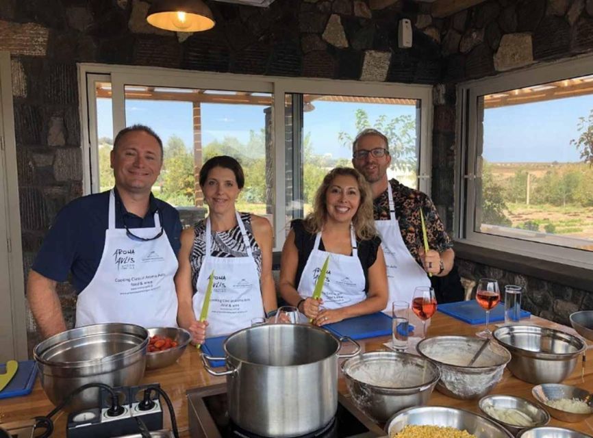 Santorini: Private Cooking Class and Wine Tasting Tour - From pickup to tasting: how the first hours work in real life
