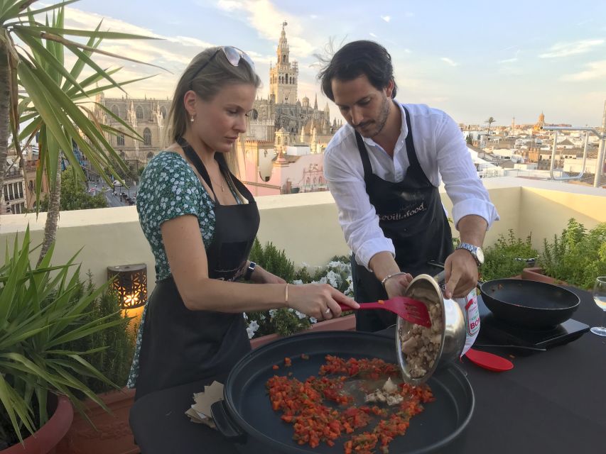Seville: Paella Cooking Class & 30-Min Local Expert Q&A - Rooftop Check-In: Third-Floor Views and the Stairs Reality