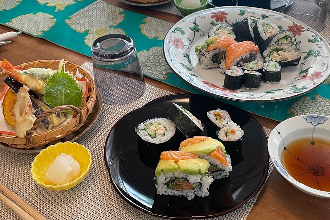 Small Group Sushi roll and Tempura Cooking Class in Nakano - The Big Picture: You’ll Cook 3 Sushi Rolls Plus Tempura