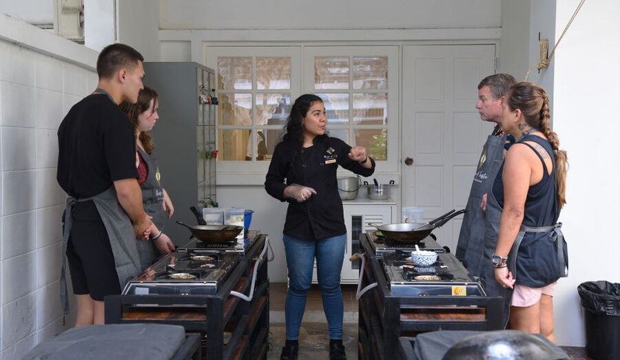 Sukhumvit: Hands-on Thai Cooking Class & Market Tour in BKK - How the class feels in the kitchen
