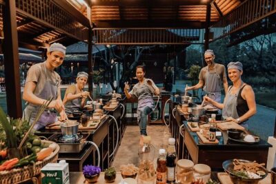 Sunset Thai Cooking with Grandma - Farm & Evening Feast - Grandma’s farm tour: rice fields, herbs, chickens, and mushroom hut