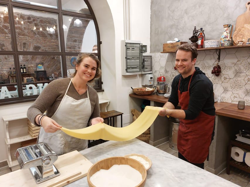 Super Fun Pasta and Gelato Cooking Class by the Vatican - The food + drink setup: why the meal inclusion is such good value