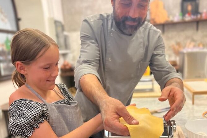 Super Fun Pasta & Gelato Class by Vatican with Wine + Oil Tasting - First Impressions: A Cooking Room in the Vatican Neighborhood