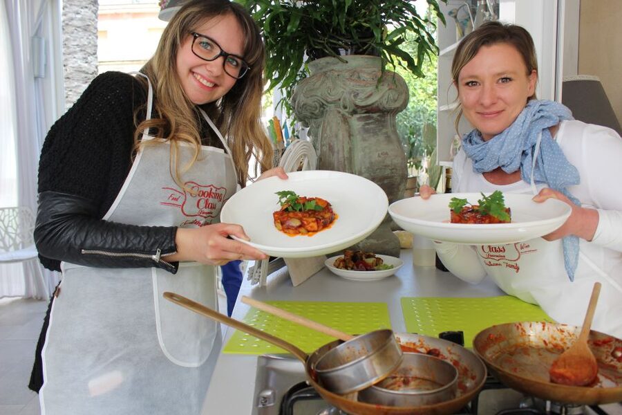 Taormina: Sicilian Cooking Class & Market Tour - Back at the restaurant: recipe planning, coffee, then real cooking
