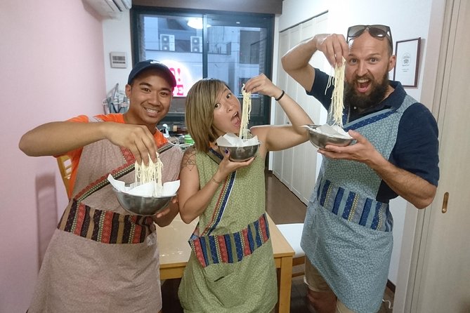 Three Types of Ramen Cooking Class in Osaka - Apron on: learning handmade noodles from scratch