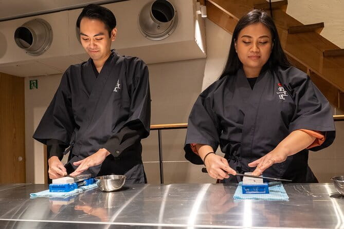 Tokyo Keen Japanese Knife and Sashimi Workshop - Sharpening on a Whetstone and Cutting Sashimi: The Core Skill Time